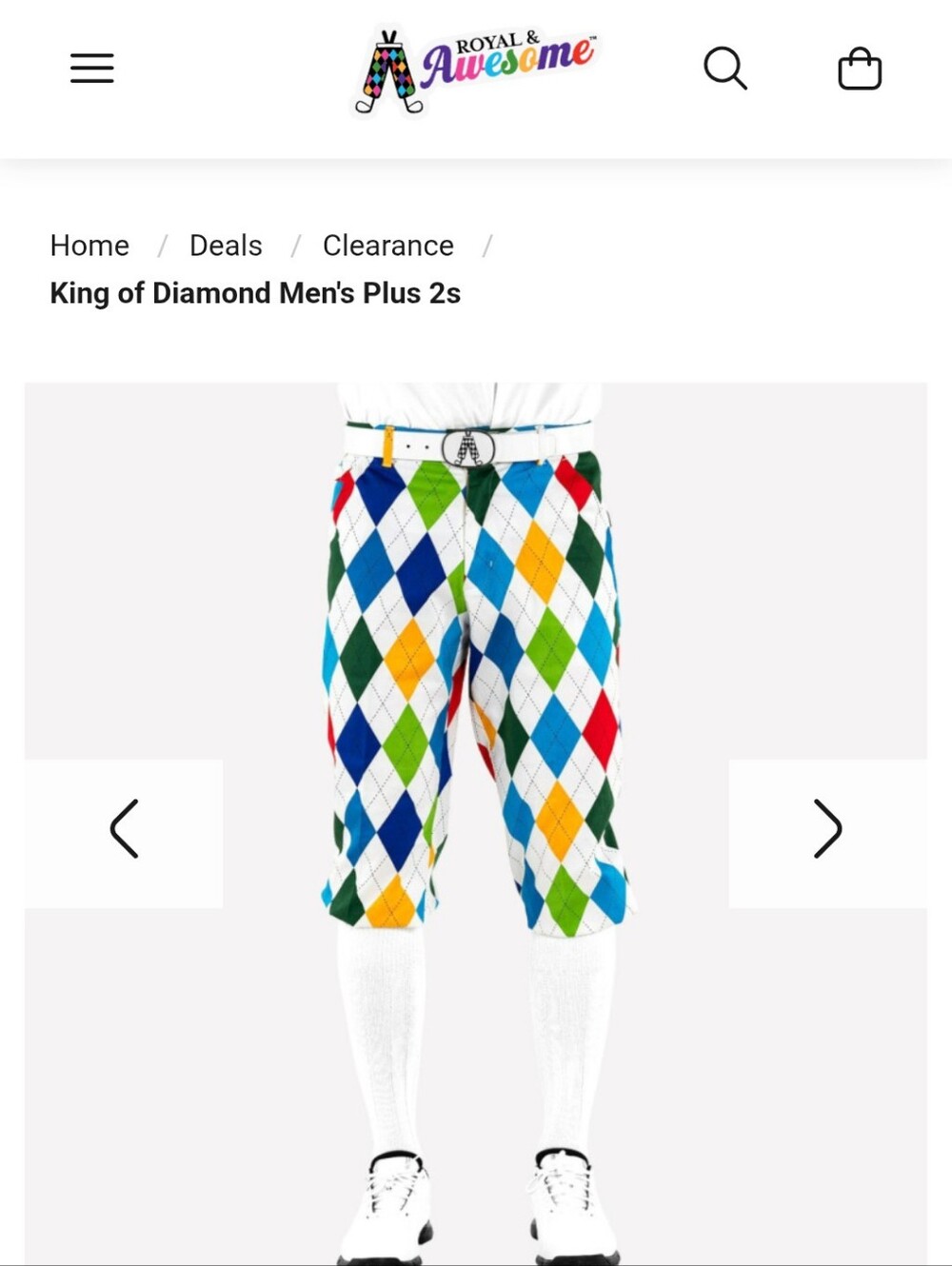 Royal & Awesome King of Diamond Argyle Golf Plus 2s